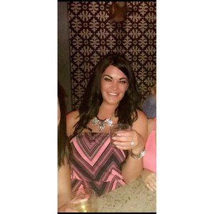 Express Pink Navy Paisley Strapless Dress